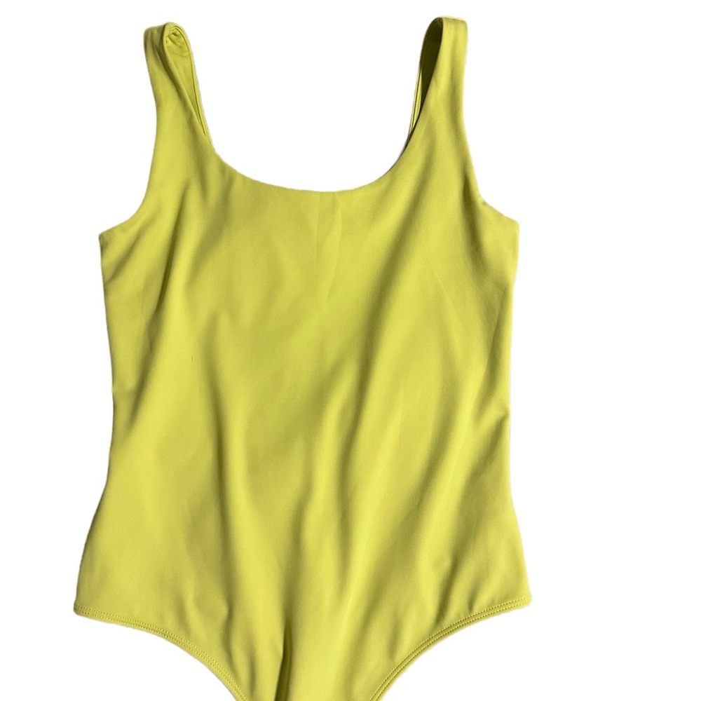 Express body suit size medium fluorescent green